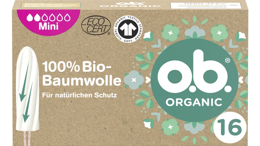 O.B. ORGANIC BIO TAMPON MINI 16ER