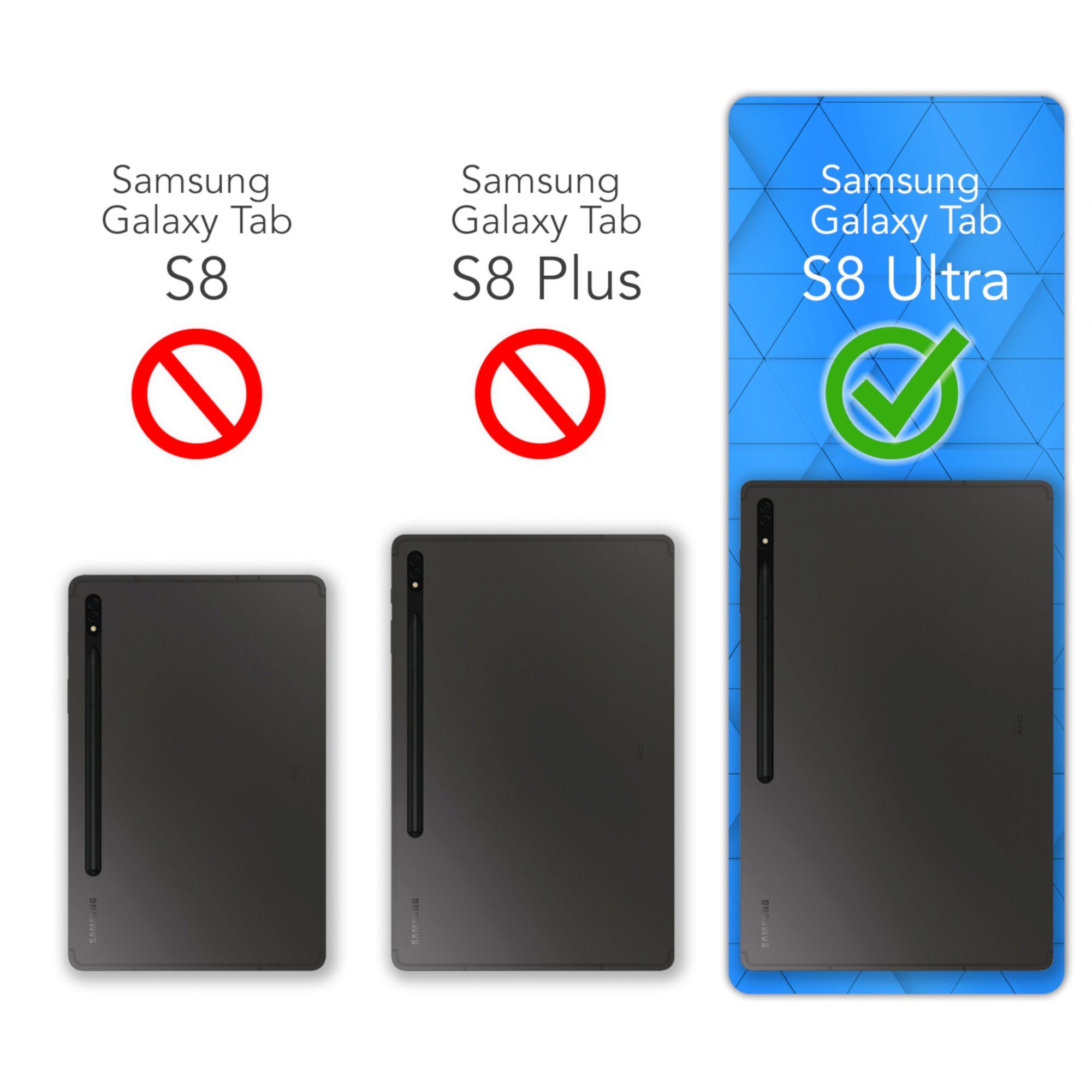 EAZY CASE Tablet-Hülle Rotation Case für Samsung Galaxy Tab S8 Ultra 14,6 Zoll, Hülle 360° drehbar mit Standfunktion Etui Anti-Kratz Tasche Schwarz