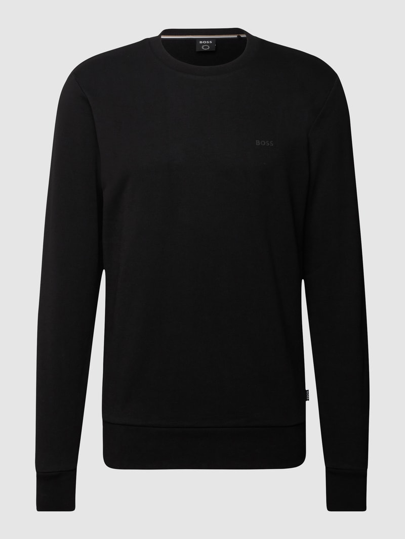 Sweathose mit Label-Details Modell 'Lamont' in schwarz