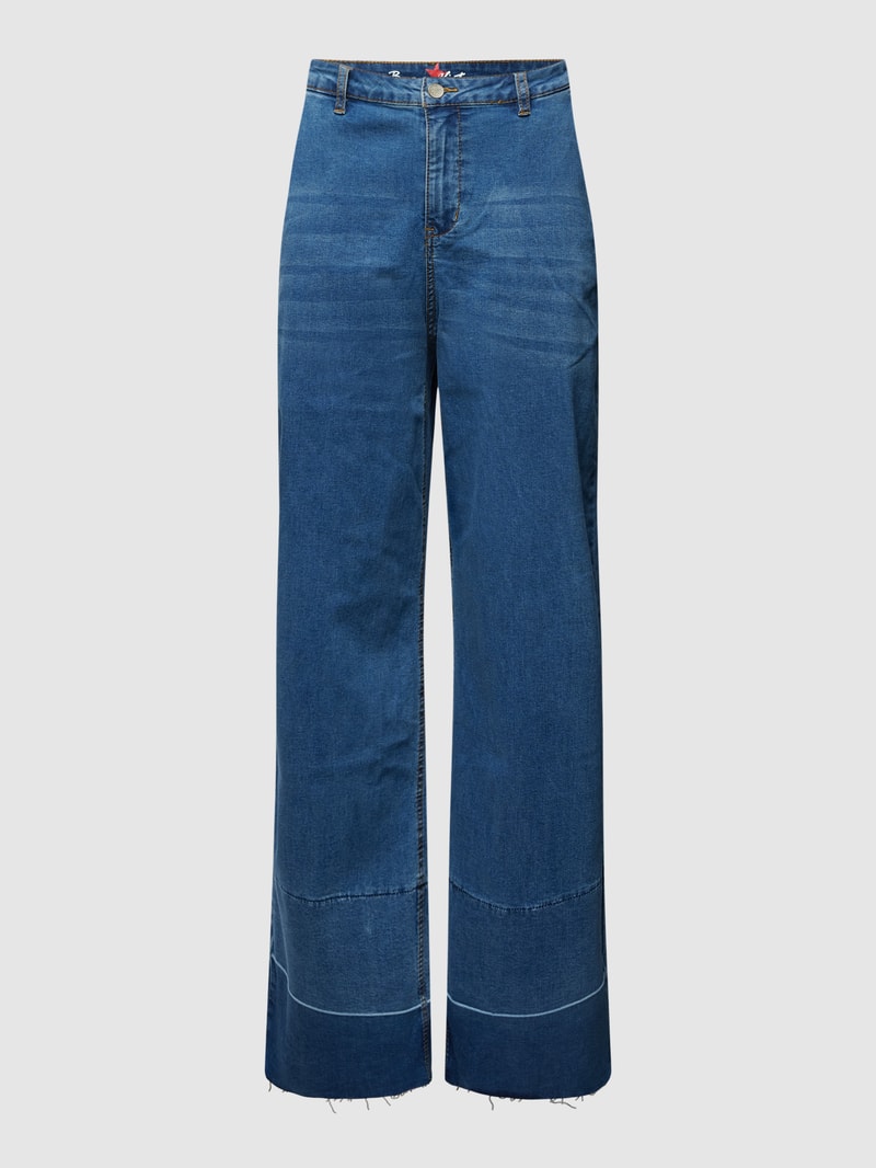 Jeans mit Label-Details in blau