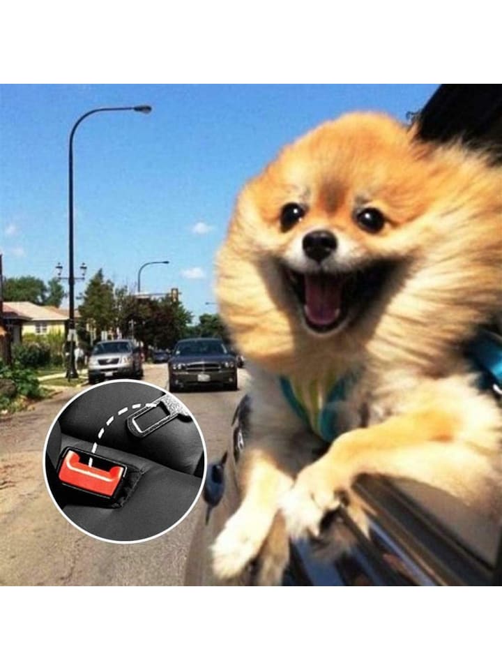 Intirilife Hunde Auto Sicherheitsgurt in SCHWARZ günstig kaufen onesize