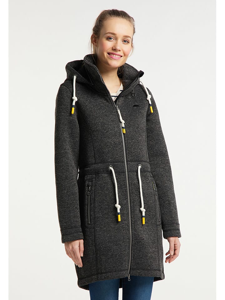 Schmuddelwedda Strickfleecemantel in Anthrazit günstig kaufen
