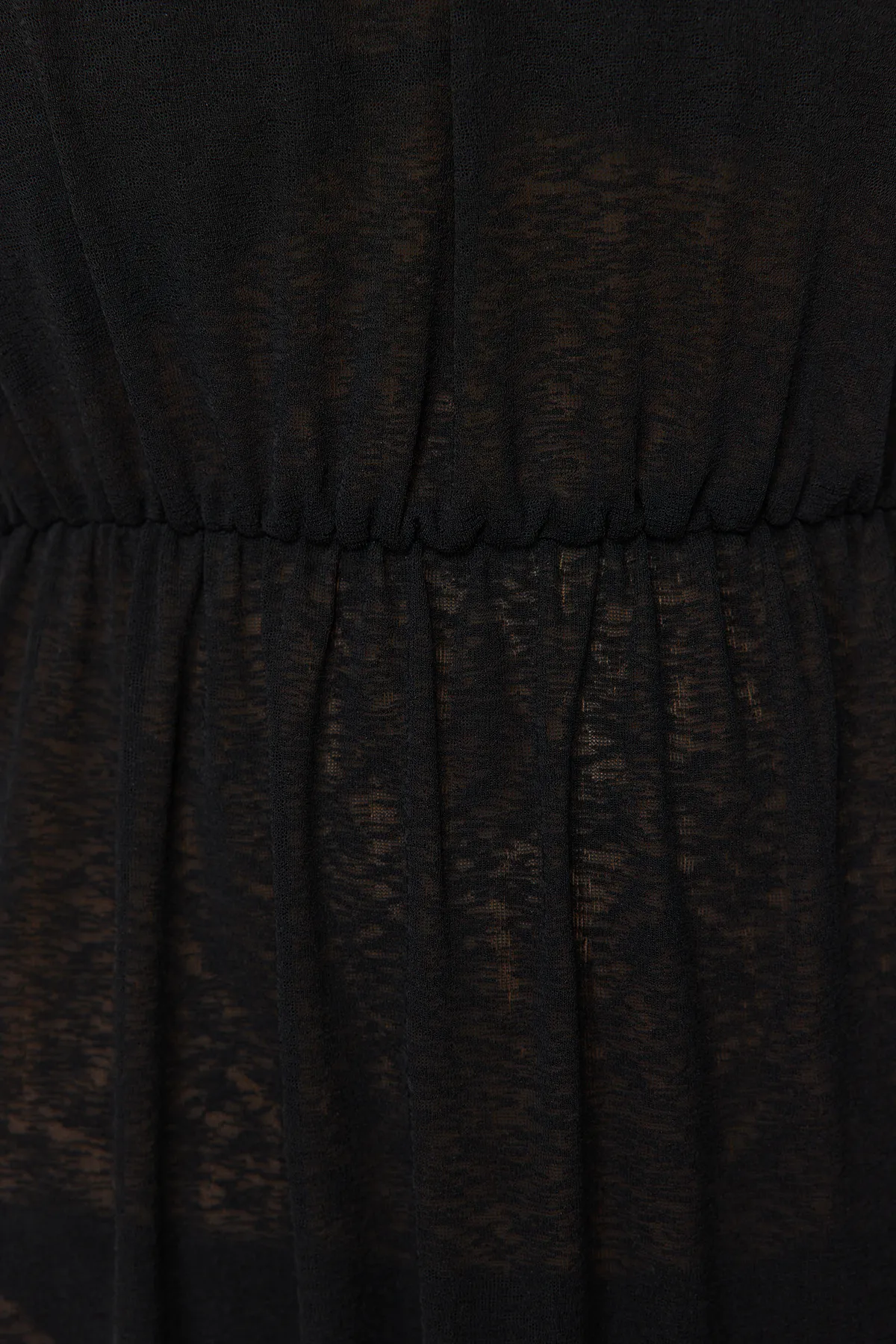 Trendyol Collection  Schwarzes Maxi-Strandkleid aus Strick TBESS24EL00124