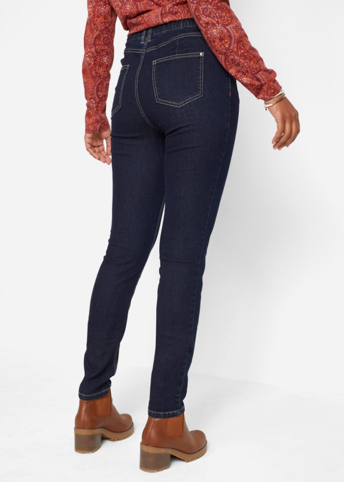 High-Waist-Stretch-Jeggings mit breitem Bequembund