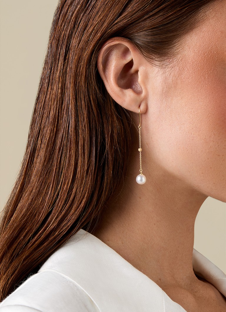 Diamond Point Yellow Gold Earrings Riviera