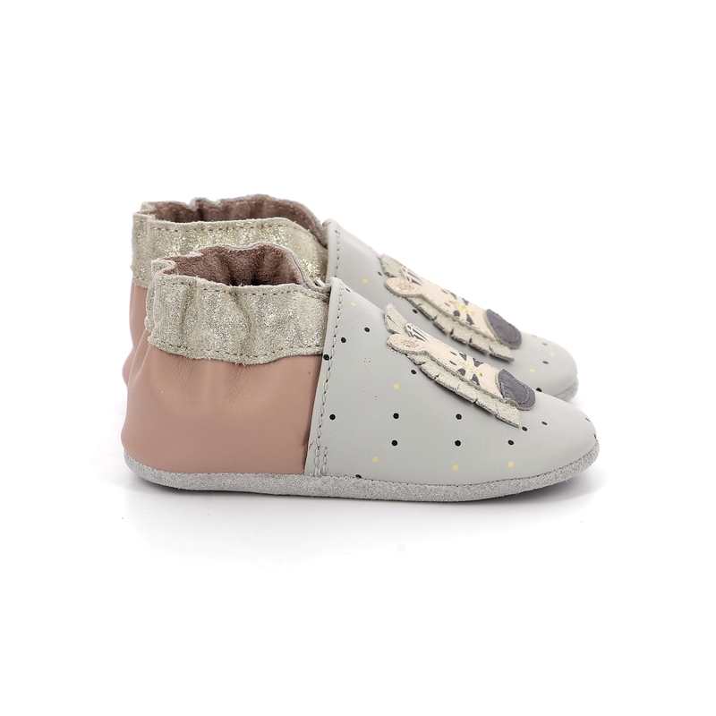 Chaussons cuir Cute Zebra