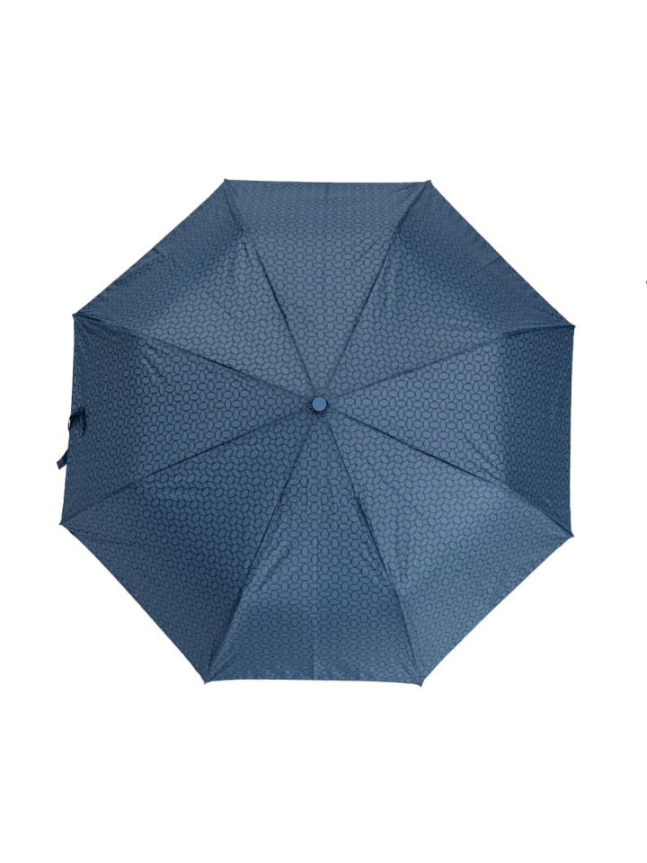 COFI 1453 Teleskop Taschenschirm mit Schutzhülle mit Muster Fiberglas-Gestell in Blau günstig kaufen 100 cm