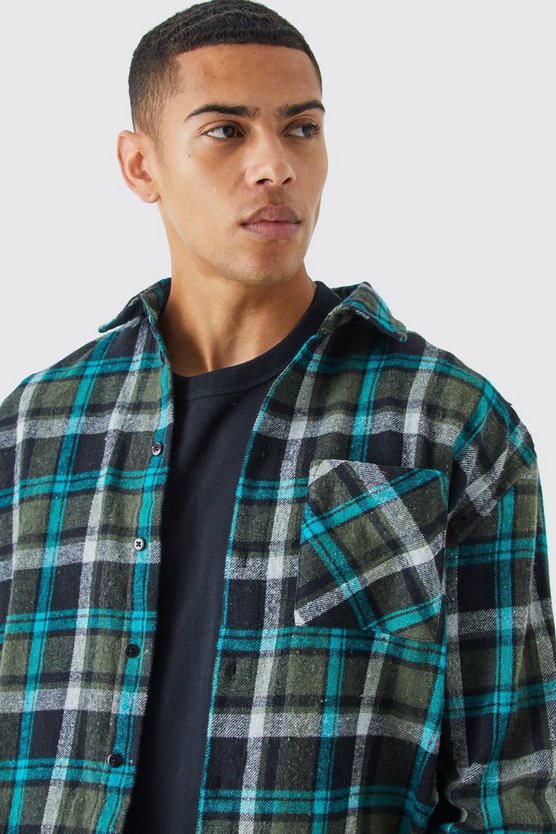 Kariertes Flannel-Overshirt