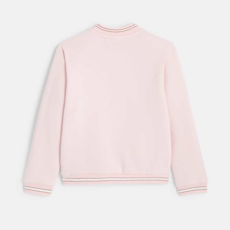 Sweat Teddy rose effet pointelle Lili Gaufrette