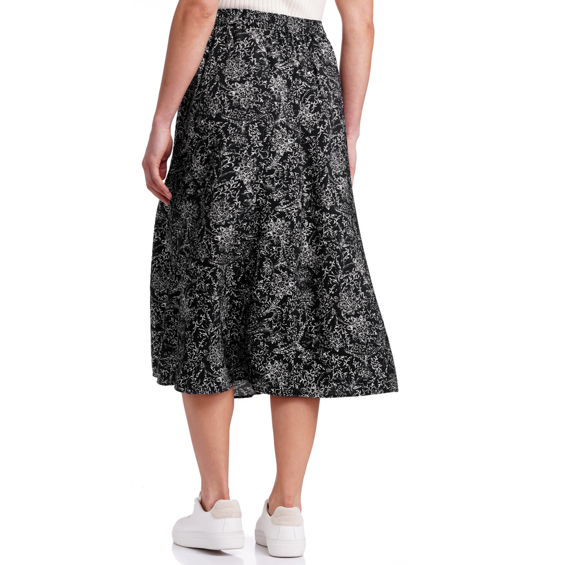 Damen Midi-Rock mit Allover-Print