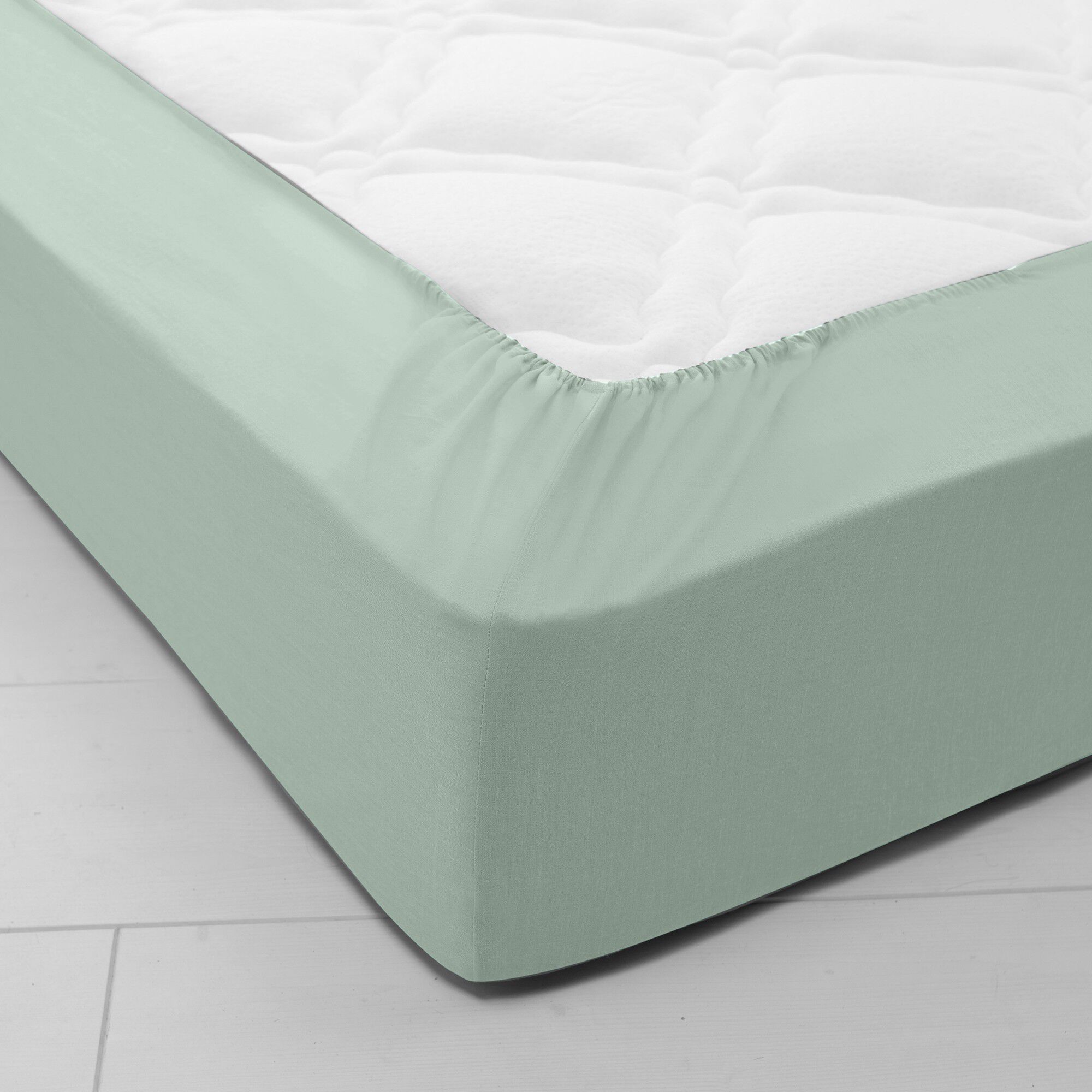 Drap-housse uni coton bonnet 32 cm