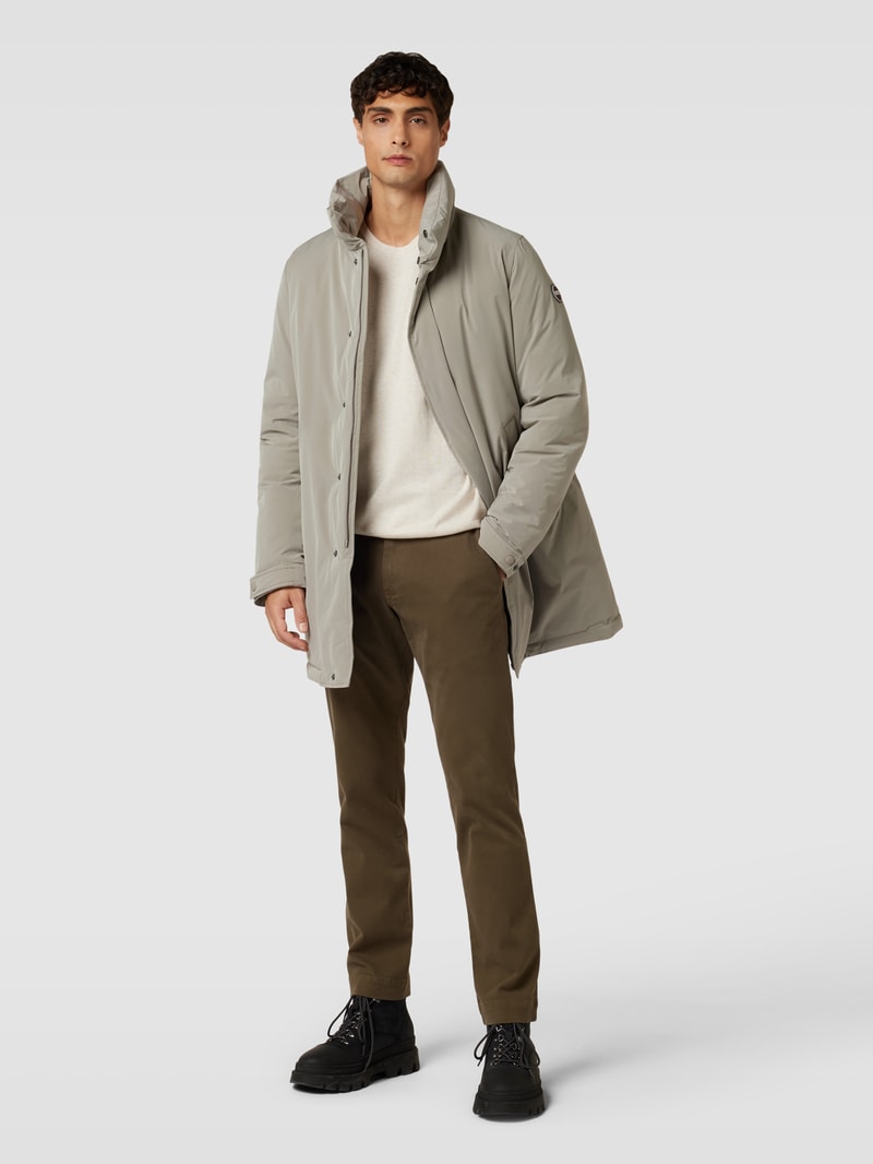 Jacke mit Stehkragen in taupe