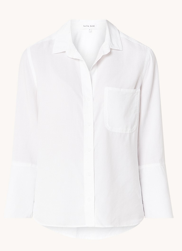 Bluza od liocela Bella Dahl s džepom na prsima