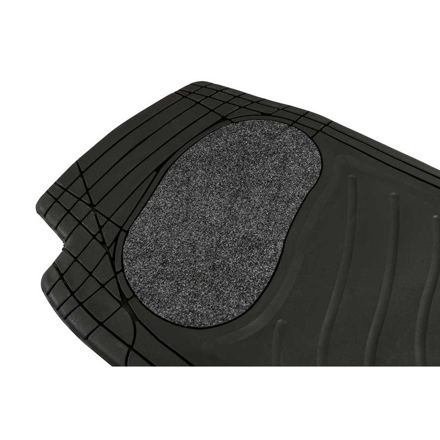 Norauto Universal Gummi-Fußmatten "Monaco" im 4-teiligem Set, schwarz - ATU
