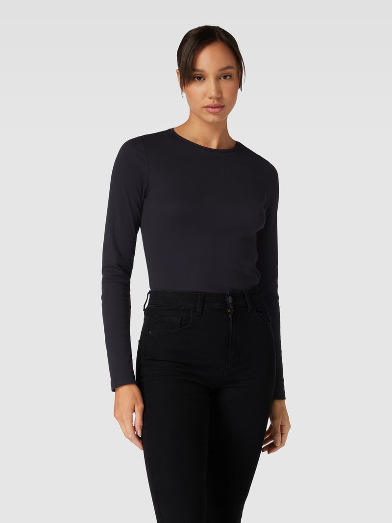 Longsleeve mit Rundhalsausschnitt in schwarz