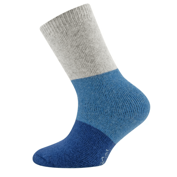 Ewers ~ Kuschelige Stiefelsocke ~ Blockringel Blau