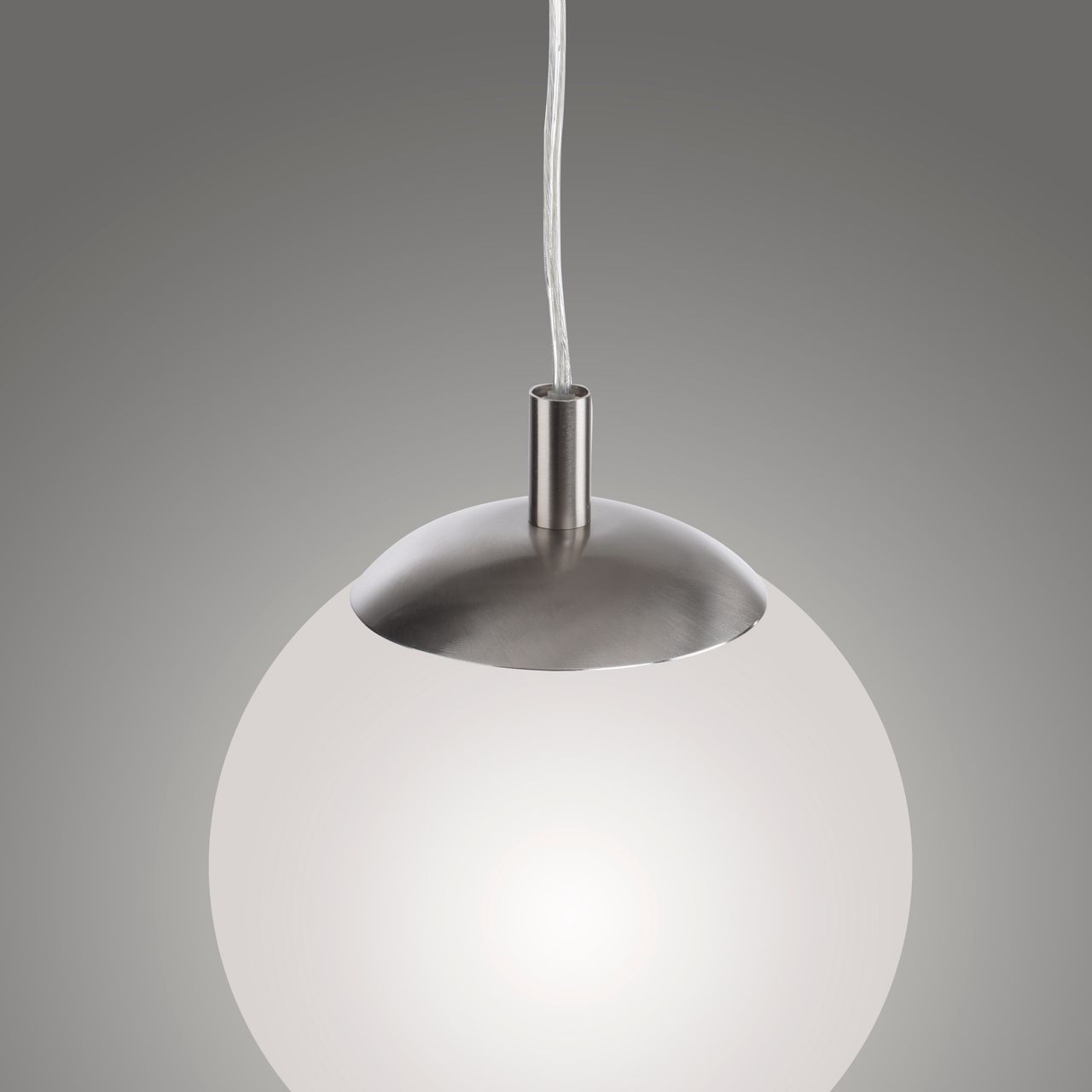 JUST LIGHT Pendelleuchte mit MIKA Leuchtmittel 1xE27/10Watt/2700-5000K, Ø25cm, IP20, Stahl