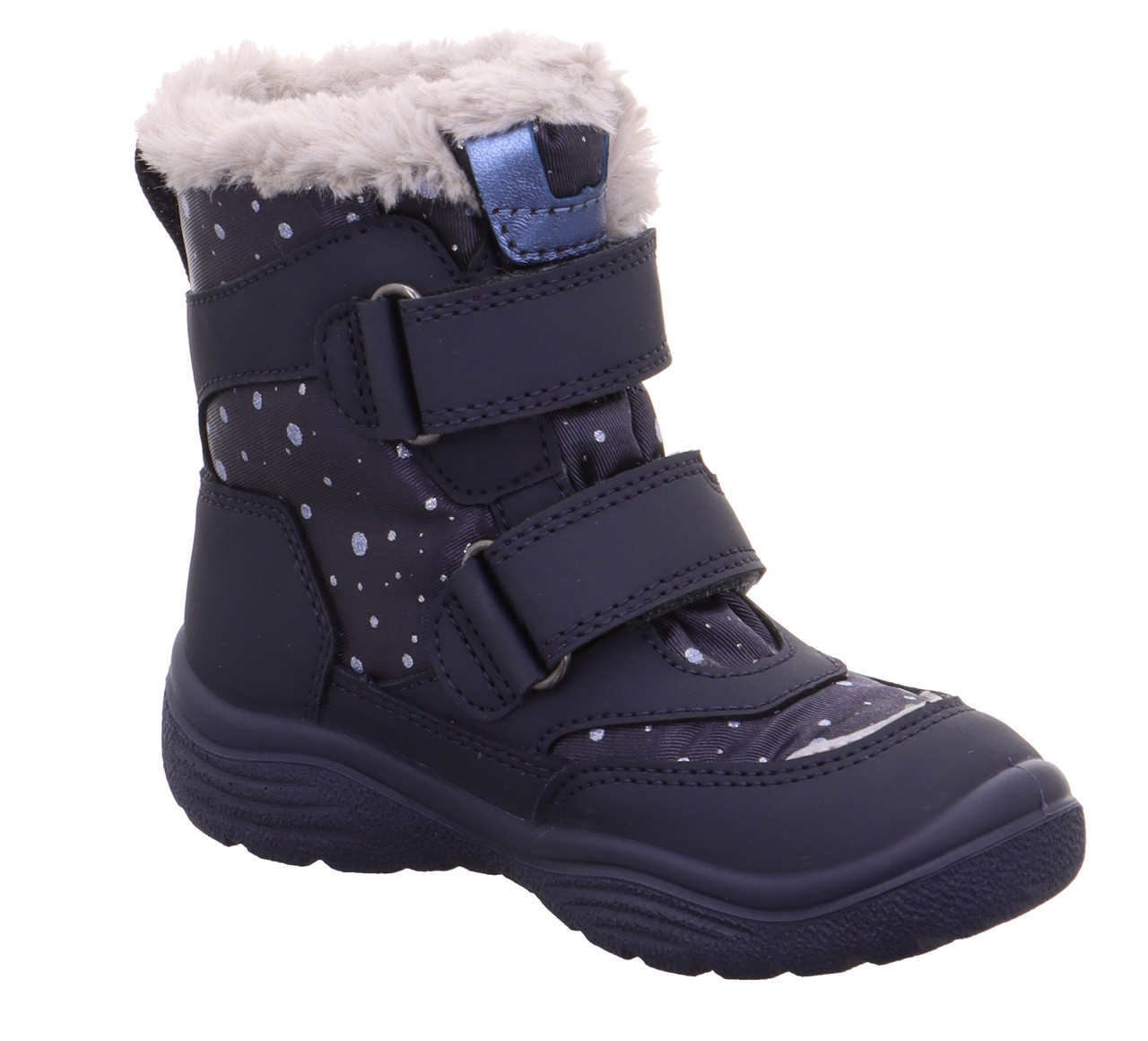 CRYSTAL - Blau/Hellgrau Boots mit Klettverschluss