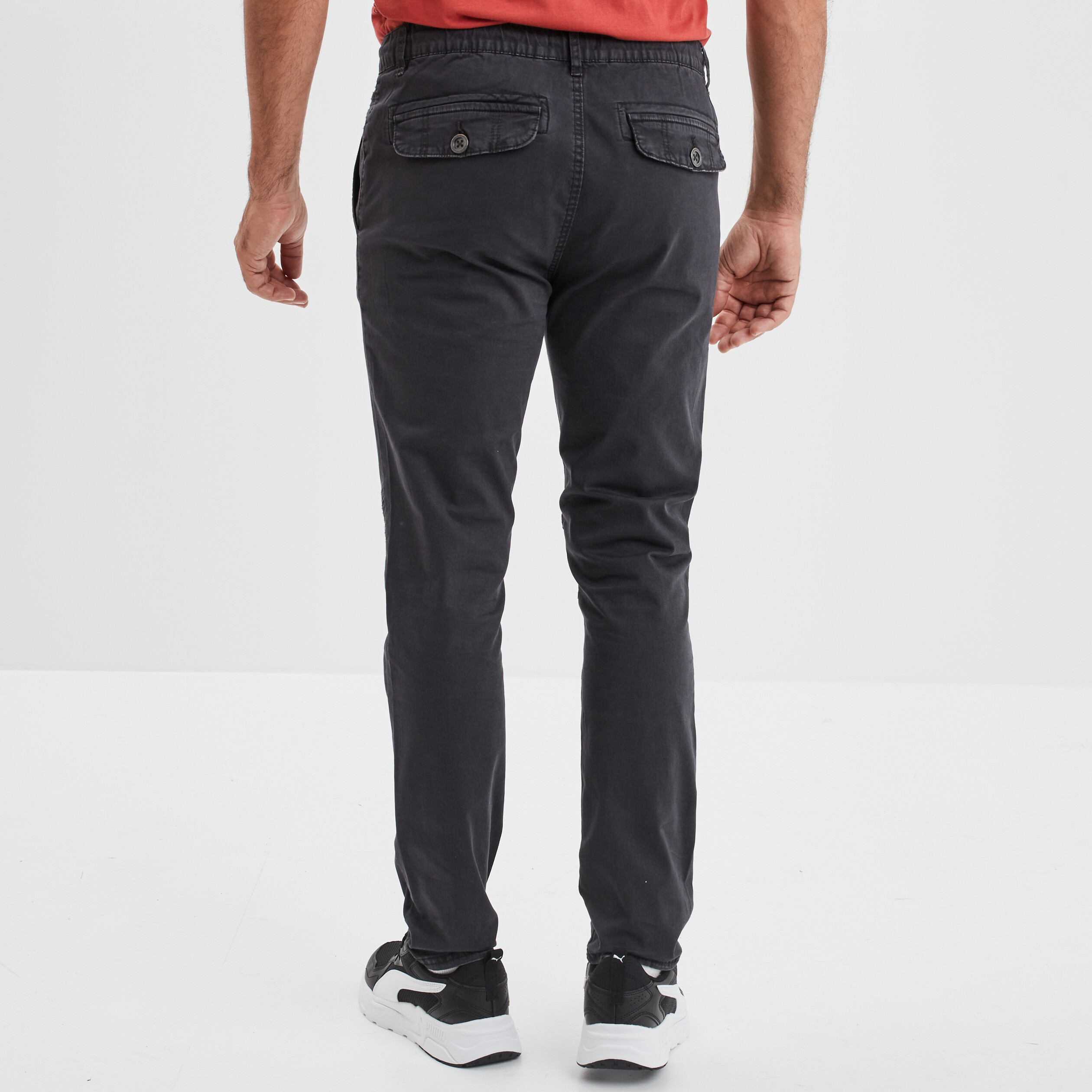 Pantalon slim avec cordon Liberto gris foncé homme | La Halle