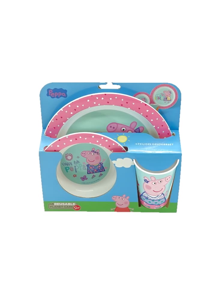 Stor Peppa Wutz Kinder Geschirr Kindergeschirr 3er Set 3 Jahre günstig kaufen onesize