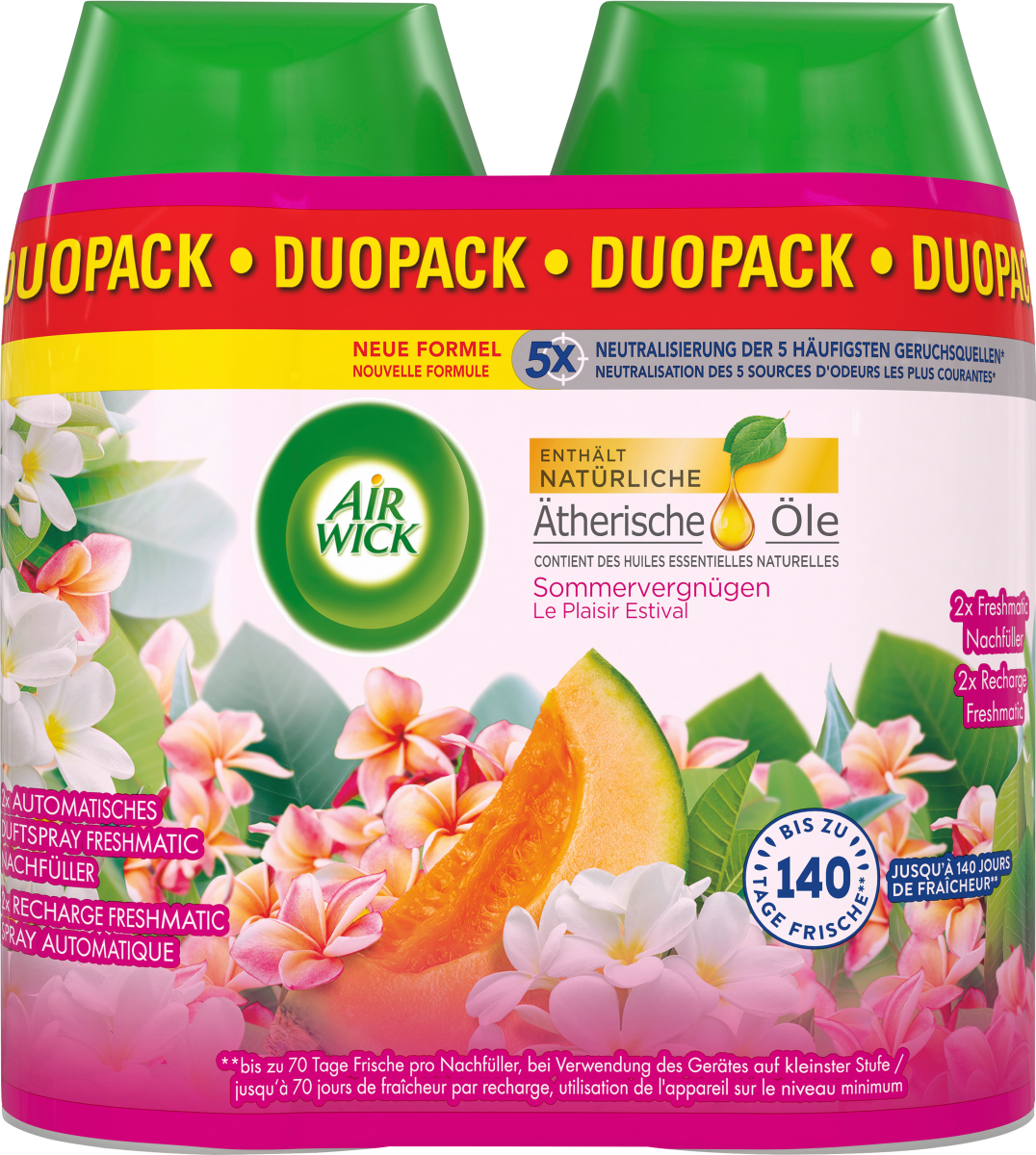 Lufterfrischer Freshmatic Sommervergnügen Nachfüllpack (2x250 ml), 500 ml