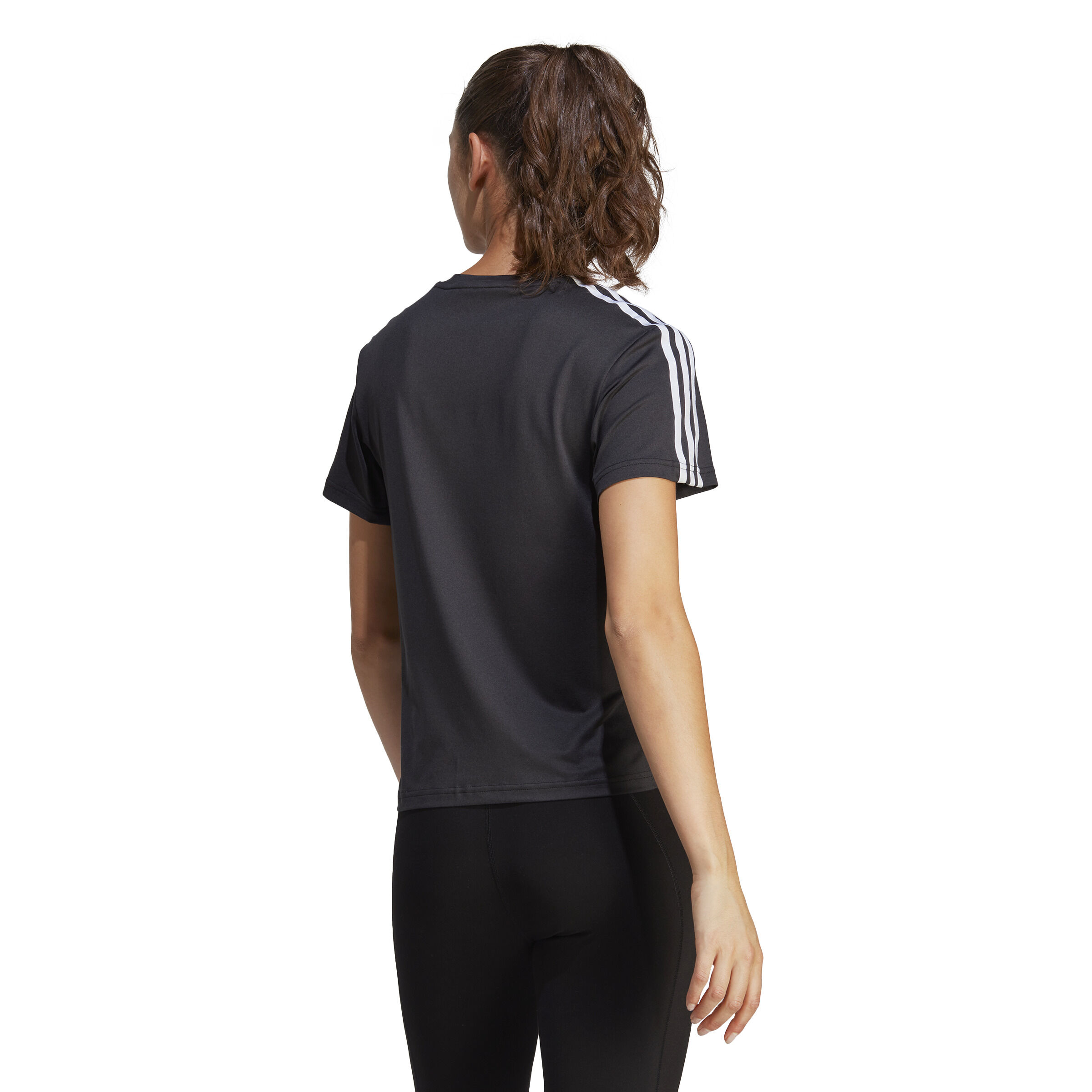 Training Essential 3Stripes T-Shirt Damen - Schwarz, Weiß