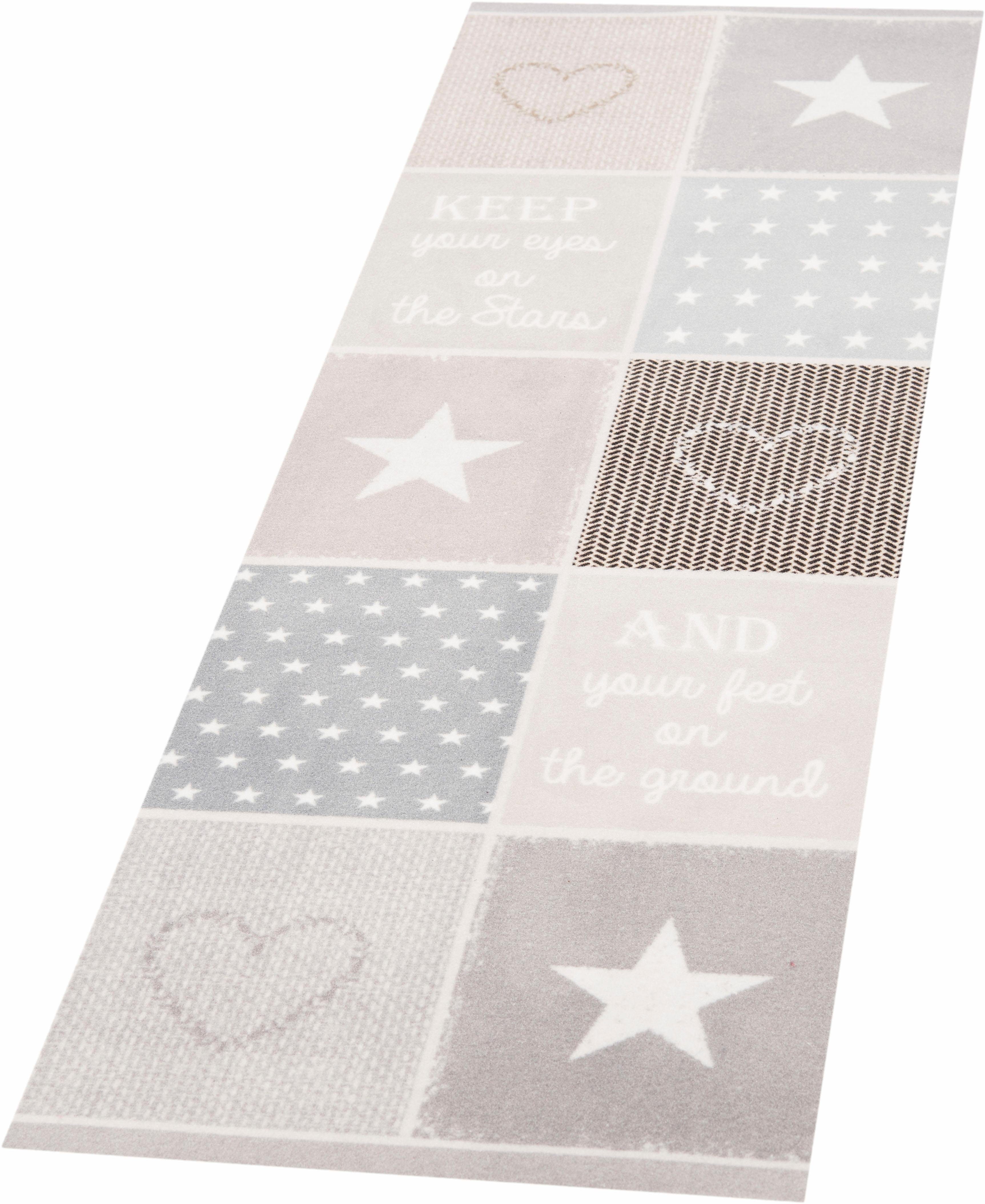 Läufer Patchwork Pastel, HANSE Home, rechteckig, Höhe: 5 mm, Läufer, Rutschfest, Küchenteppich, Küche, Teppich, Pflegeleicht, Flur