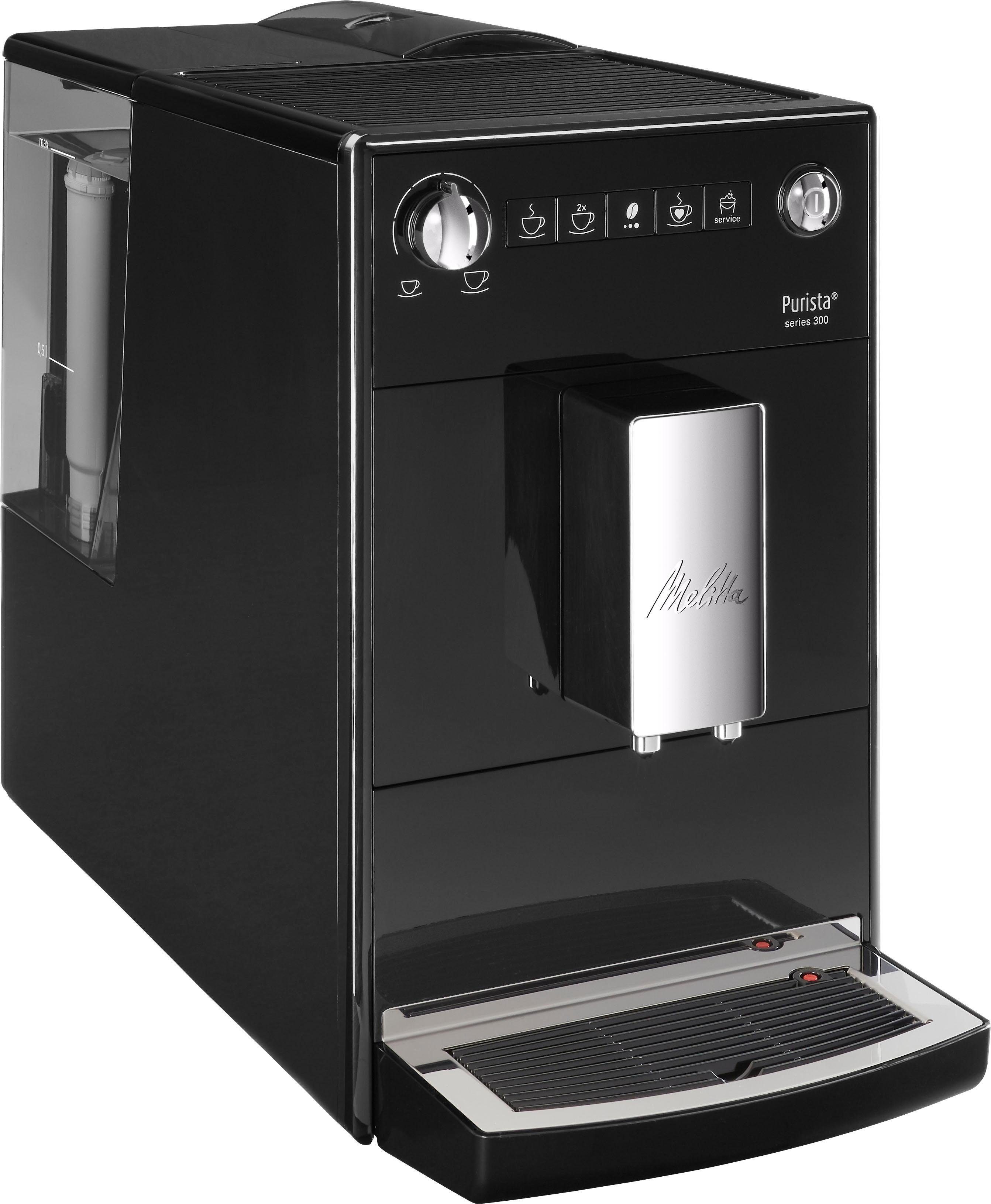 Melitta Kaffeevollautomat Purista® F230-102, schwarz, Lieblingskaffee-Funktion, kompakt & extra leise