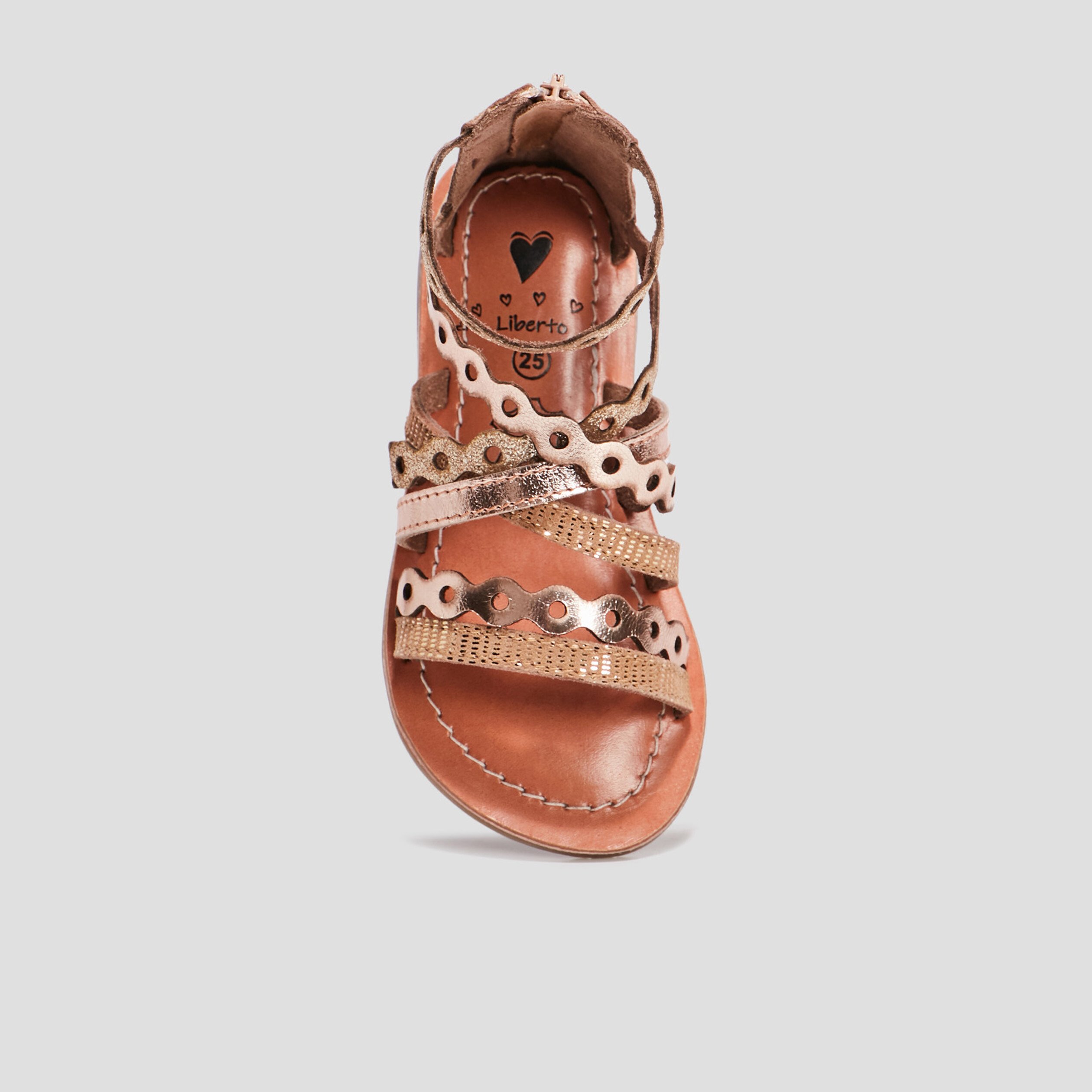 Sandales en cuir Liberto couleur bronze fille | La Halle