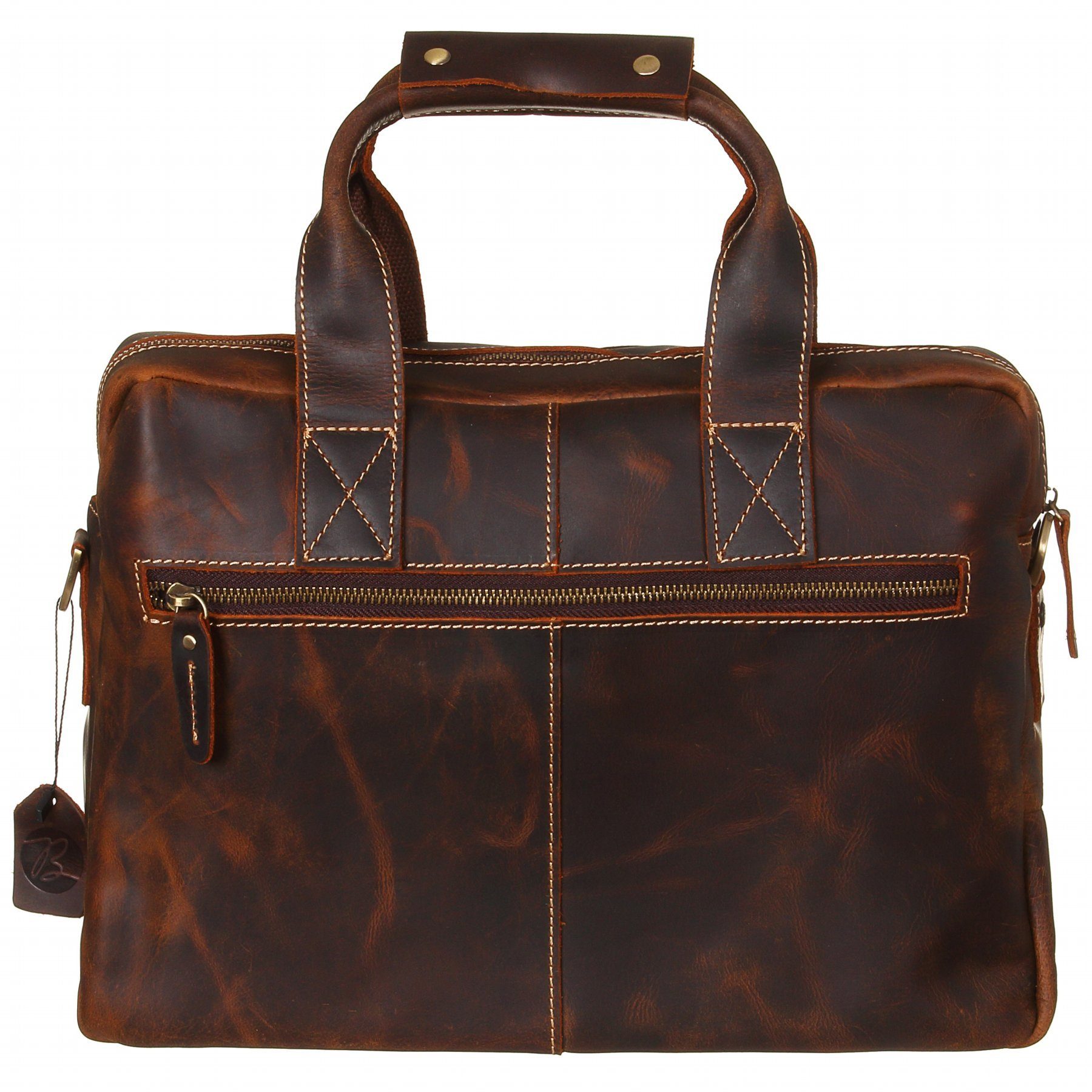 bupell Laptoptasche BUL407 - Business Aktentasche aus echtem Leder