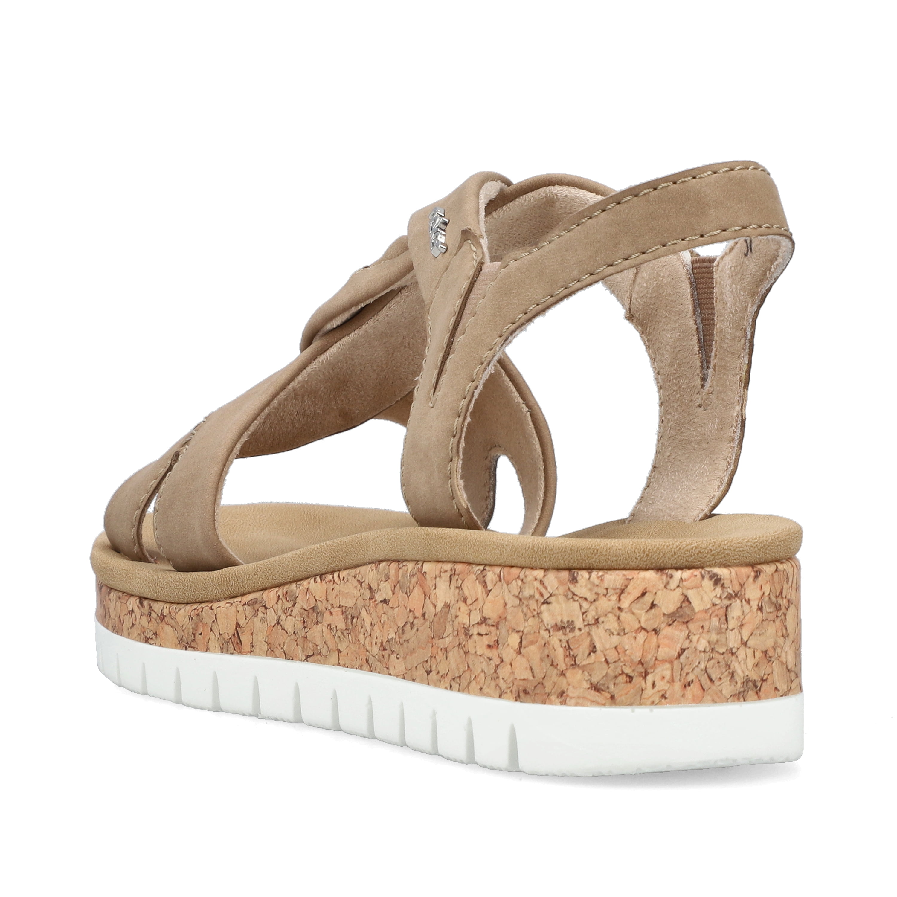 Rieker Damen Keilsandaletten braun-beige