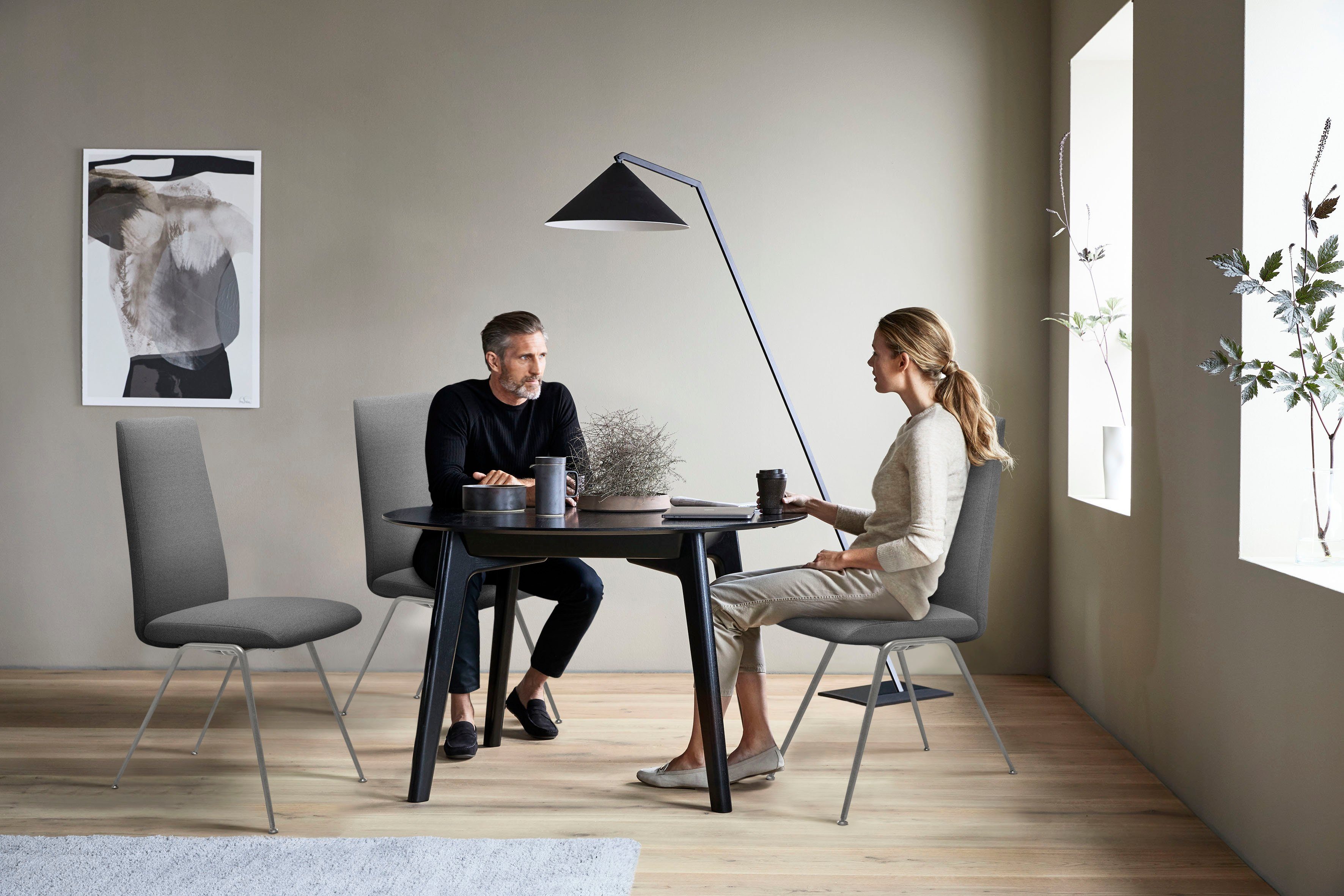Stressless® Polsterstuhl Laurel, High Back, Größe M, mit Beinen aus Stahl in Chrom glänzend