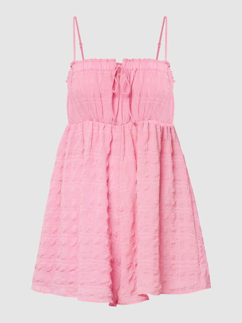Playsuit mit Strukturmuster in pink