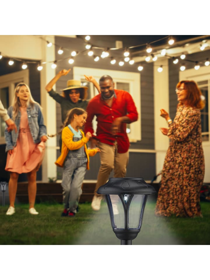 relaxdays 8 x Solarlampe in Schwarz günstig kaufen onesize