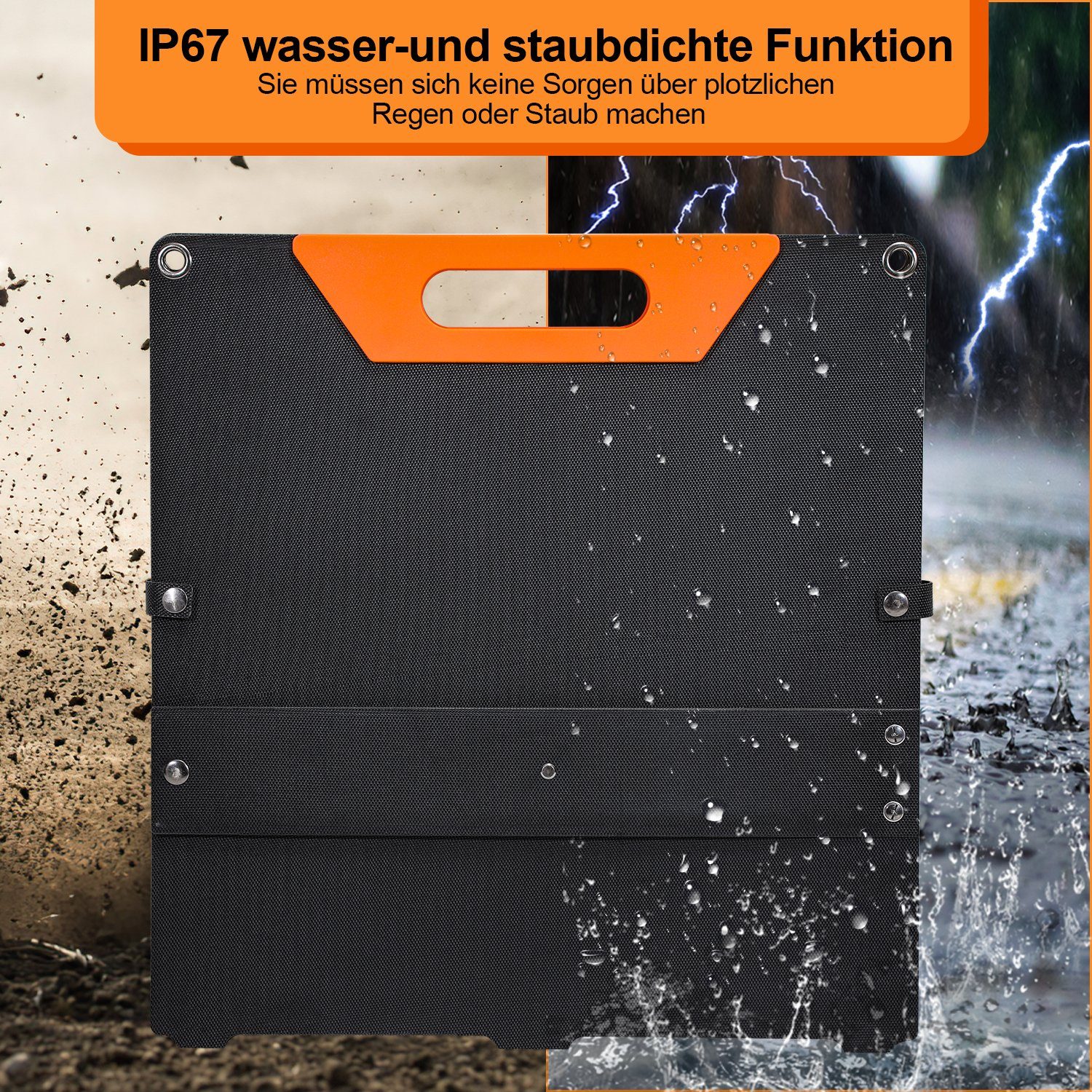 Gimisgu Solarmodul Solarpanel Faltbar 120W für Powerstation Powerbank Solarladegerät, 120,00 W