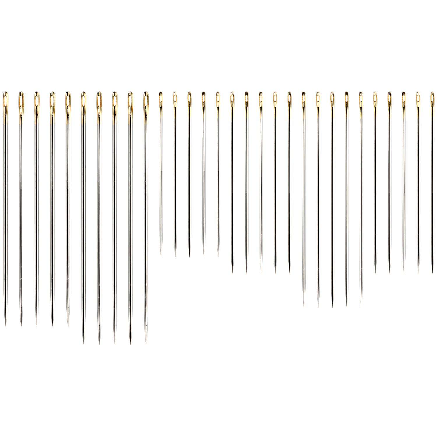 buttinette Quiltnähnadeln, Stärke: 0,53–0,71 mm, Länge: 25,5–39,0 mm, Inhalt: 30 Stück