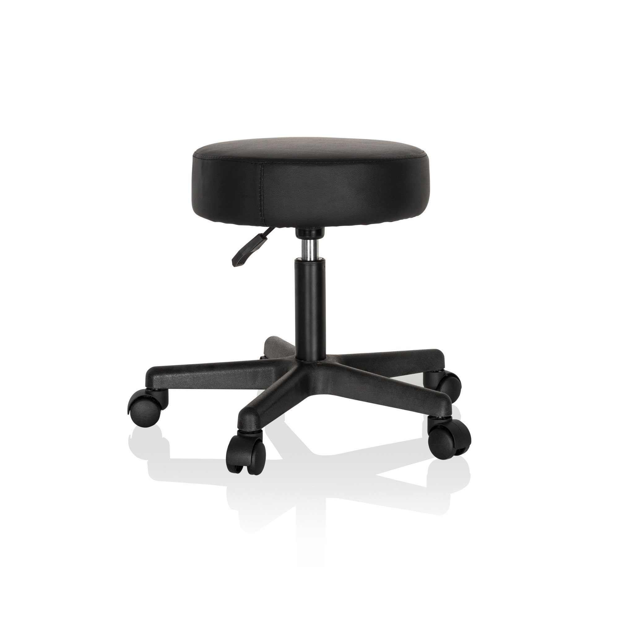 hjh OFFICE Arbeitshocker Drehhocker OPERATOR I Kunstleder ohne Armlehnen, drehbar