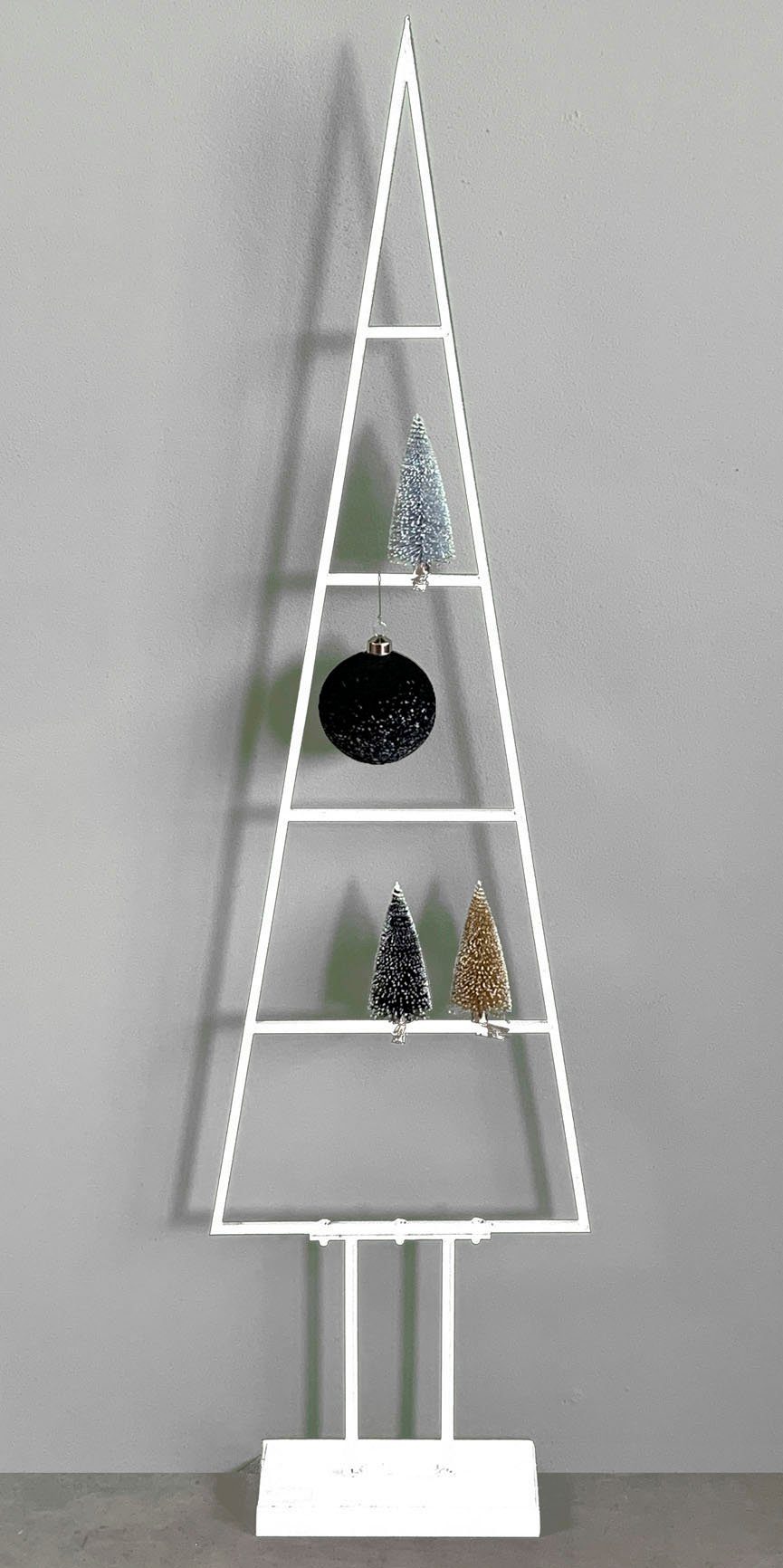 my home Dekobaum Maischa, Weihnachtsdeko aus Metall (Set, 2 St), Weihnachtsbaum zum individuellen Dekorieren