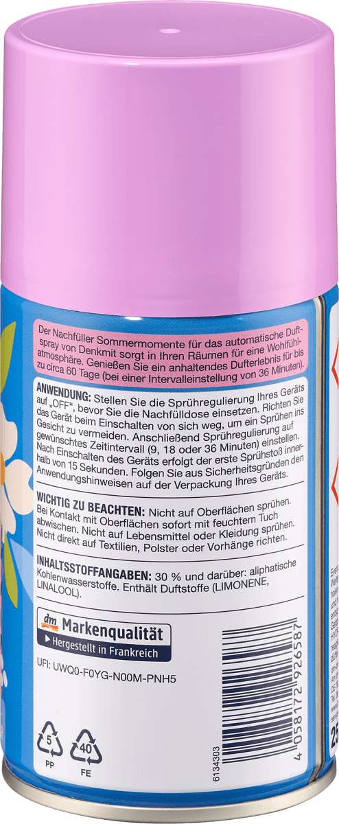 Automatisches Duftspray Sommermomente NF, 250 ml