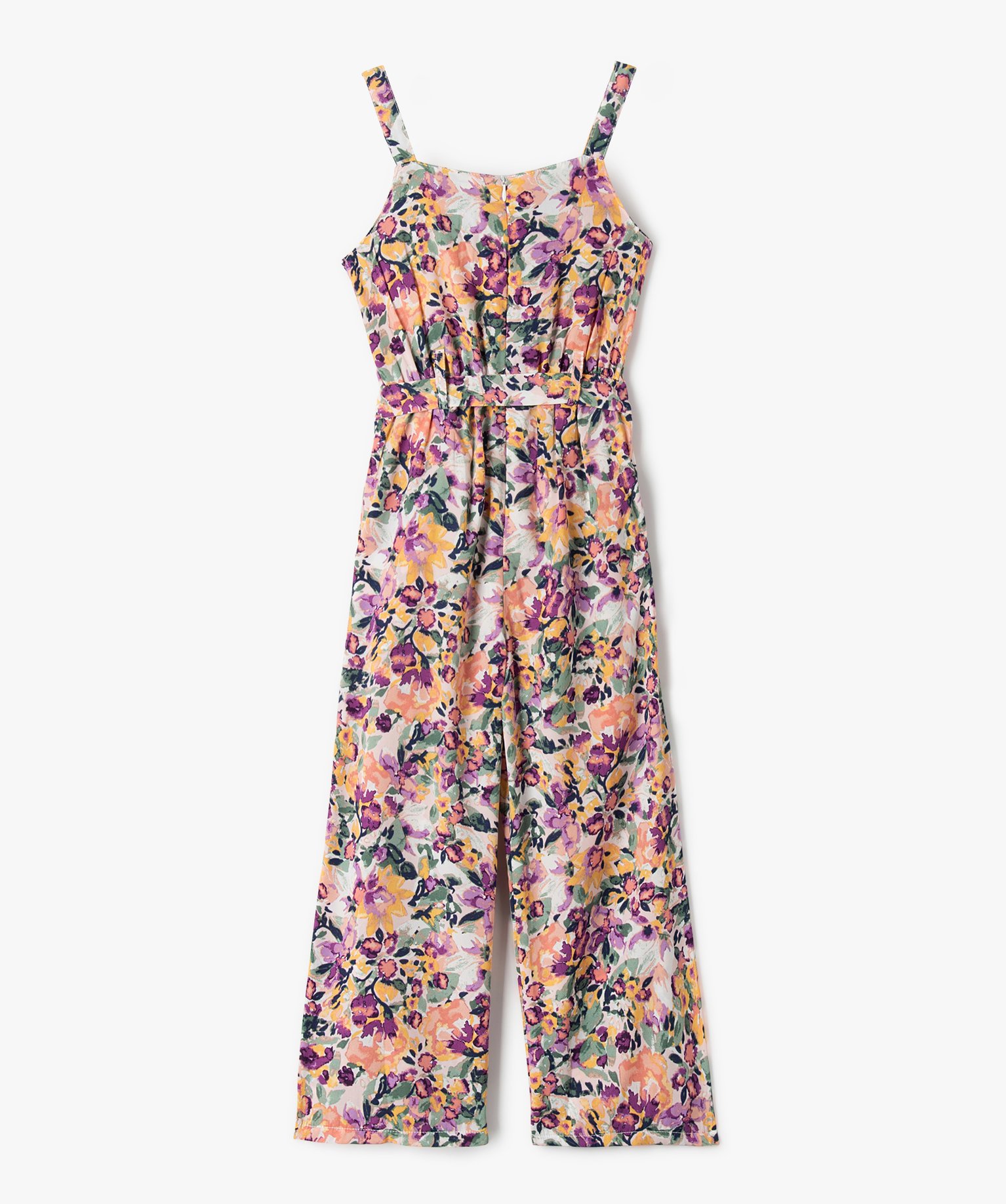 Combinaison pantalon fille à motifs fleuris multicolore | GEMO