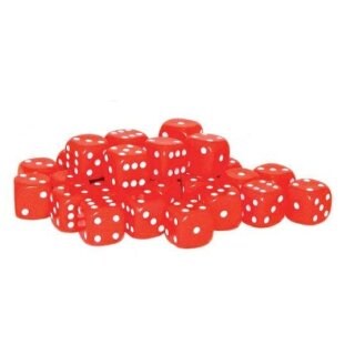 30 Red D6 (10mm)