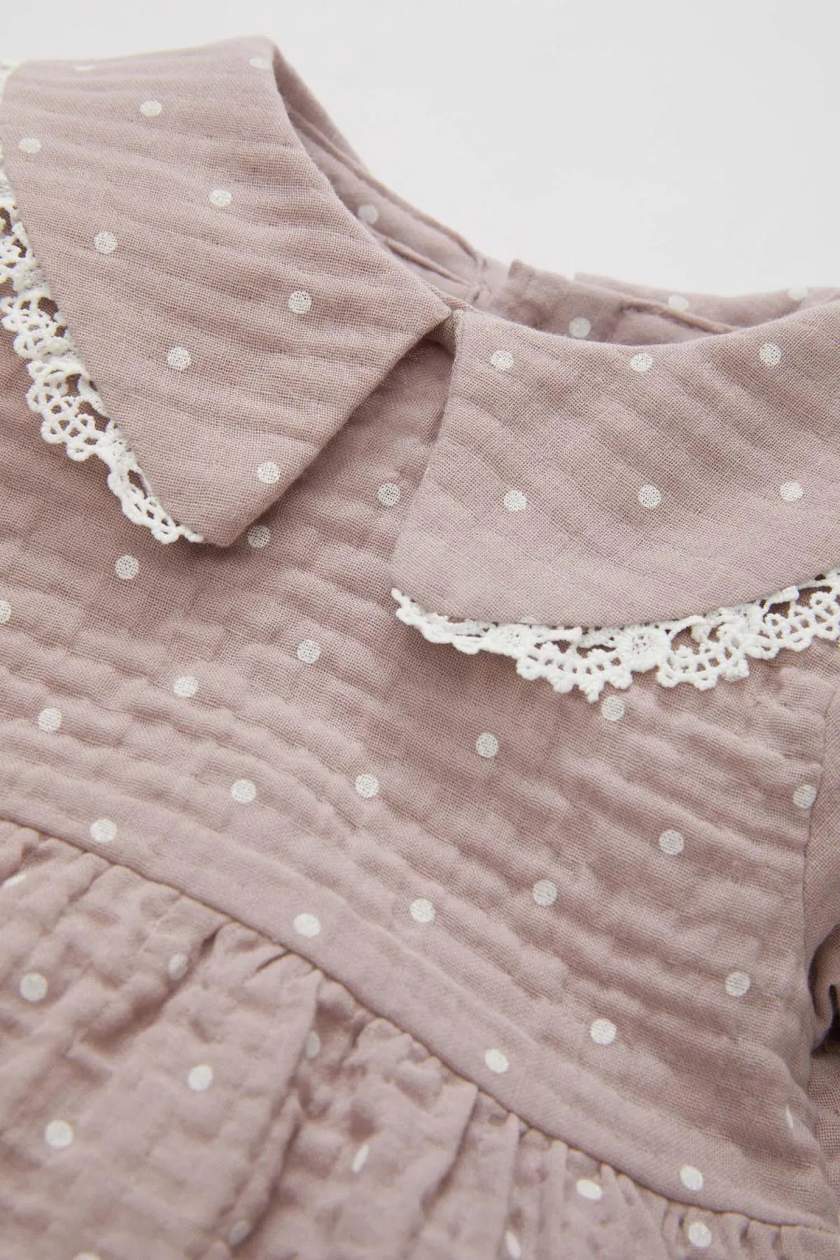 DeFacto  Baby Mädchen Neugeborene Polka Dot Musselin Overall Strumpfhosen 2er Set B0745a524sp