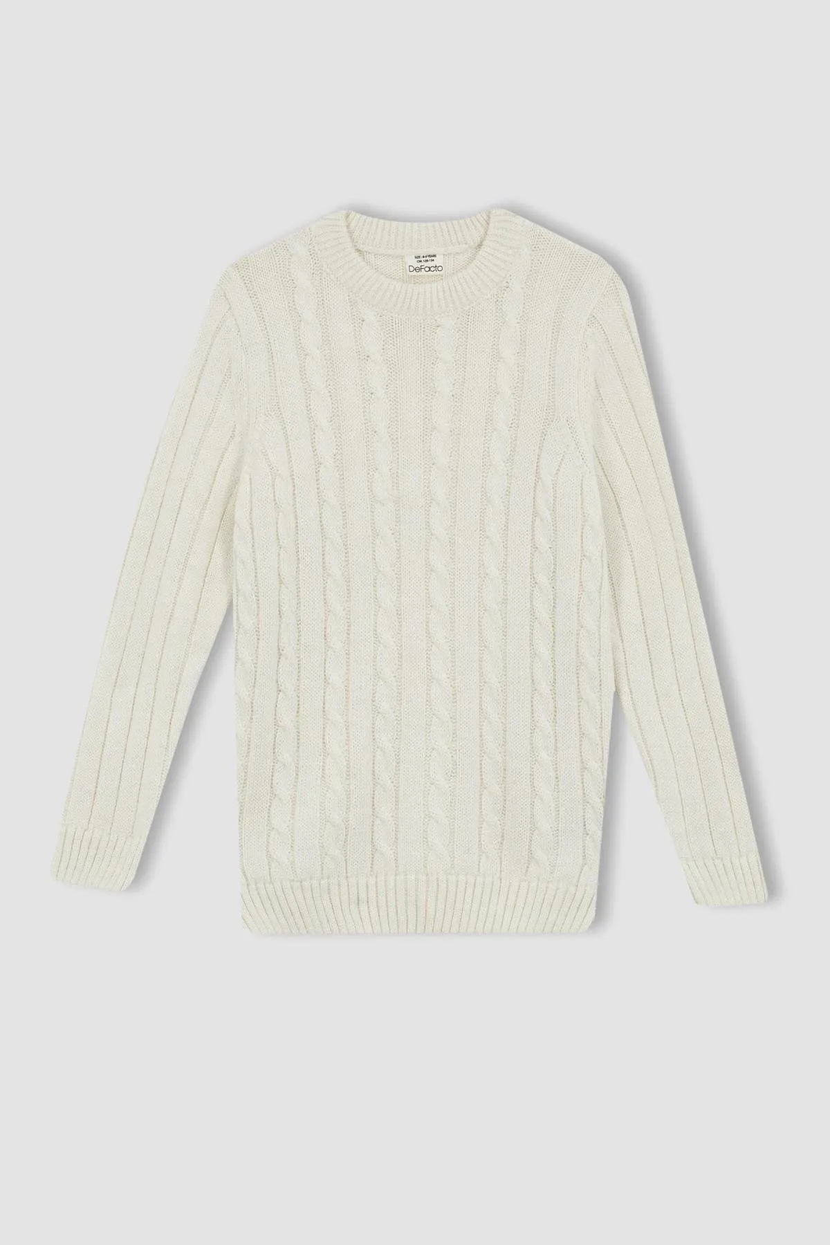 DeFacto  Strickpullover für Jungen mit normaler Passform und Rundhalsausschnitt