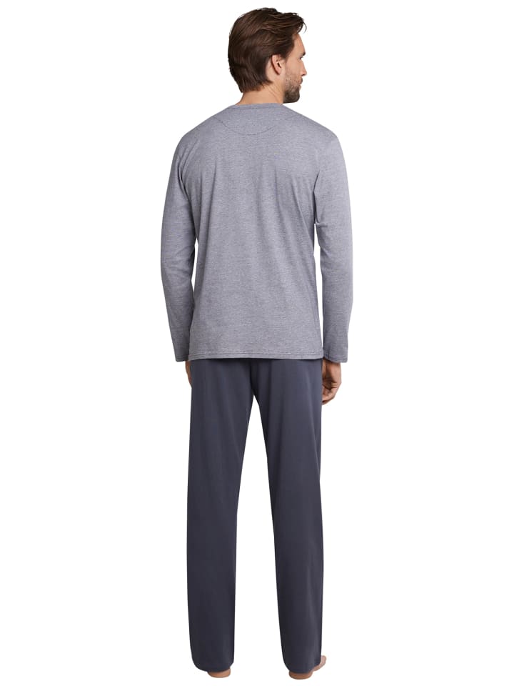 Schiesser Pyjama Ebony in Anthrazit günstig kaufen