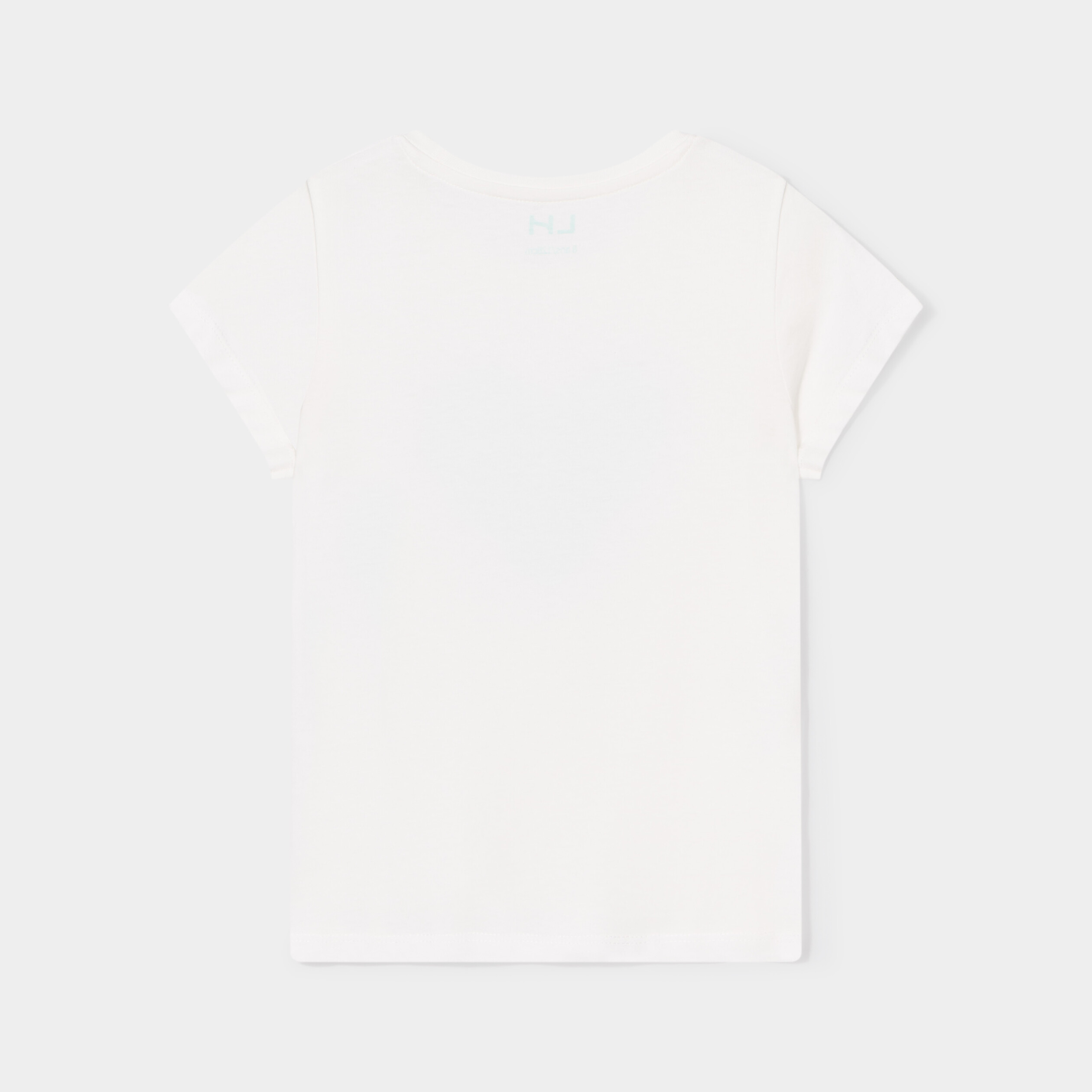 T-shirt manches courtes coton ivoire fille | La Halle