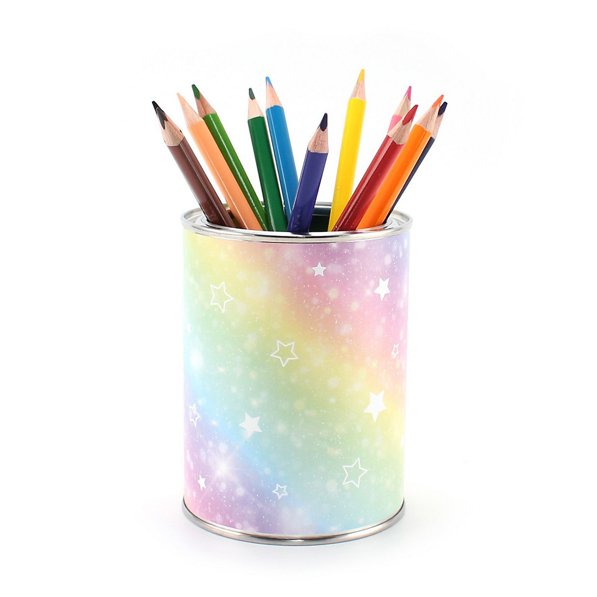 Stiftebecher Regenbogen inkl. 12 Dreikant Buntstiften Stifteköcher Stifteköcher