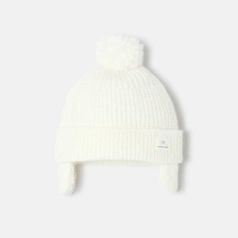 Bonnet en tricot bébé blanc Absorba