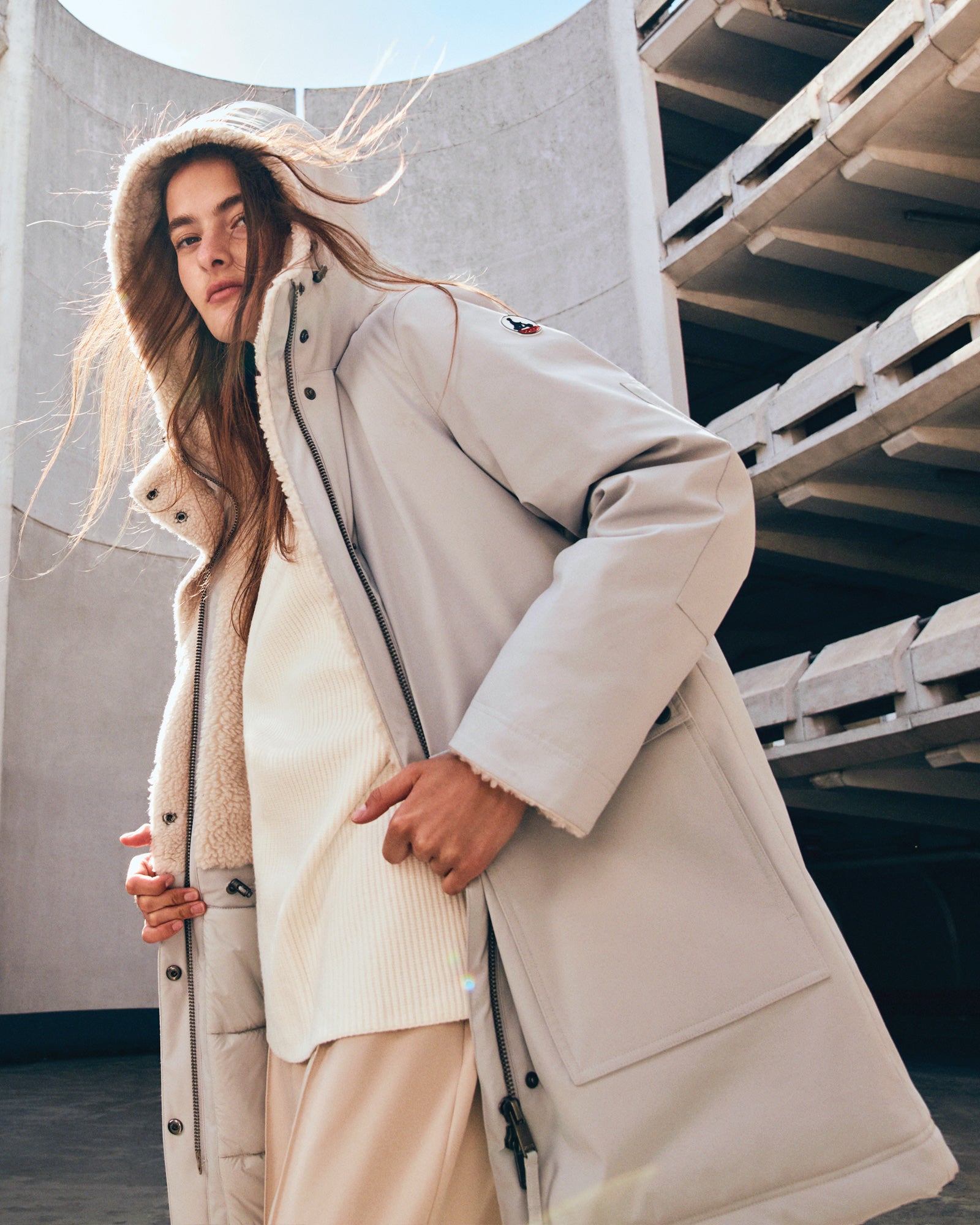 Parka réversible Grand Froid à capuche Gris acier Taiga