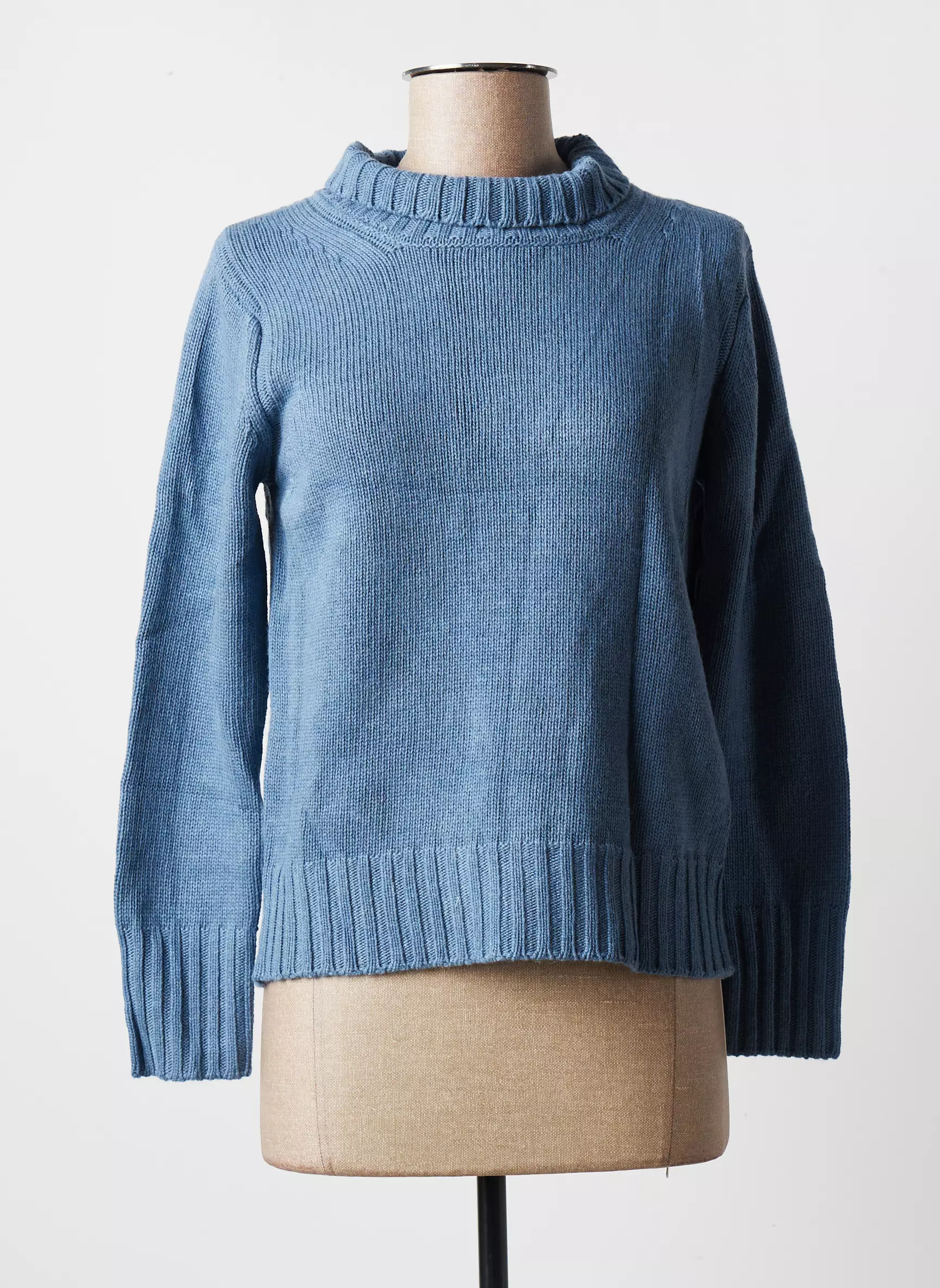 Blanc Boheme Pulls Femme couleur bleu