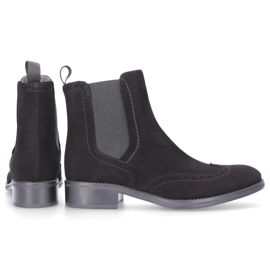 EN AVANT - Chelsea Boots 920-08 Veloursleder - schwarz